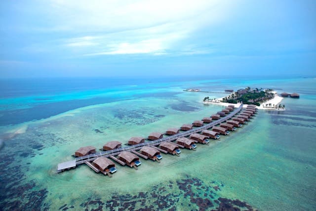 Club Med Maldives ariel view