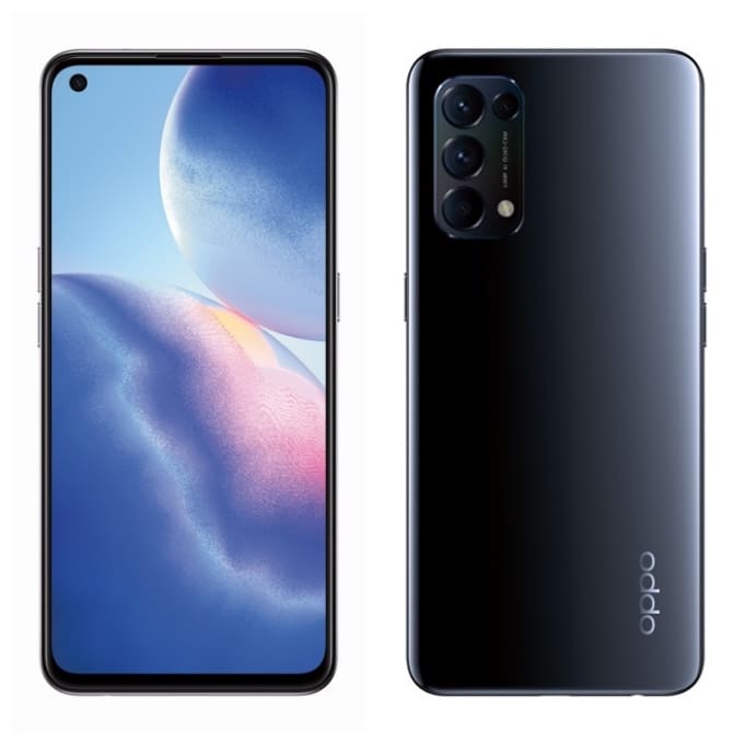 new oppo phone front and back