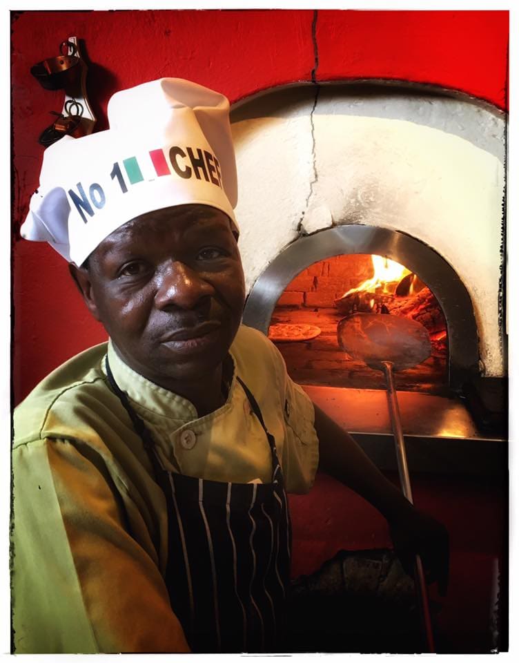 pizza chef at Francos Hello Joburg