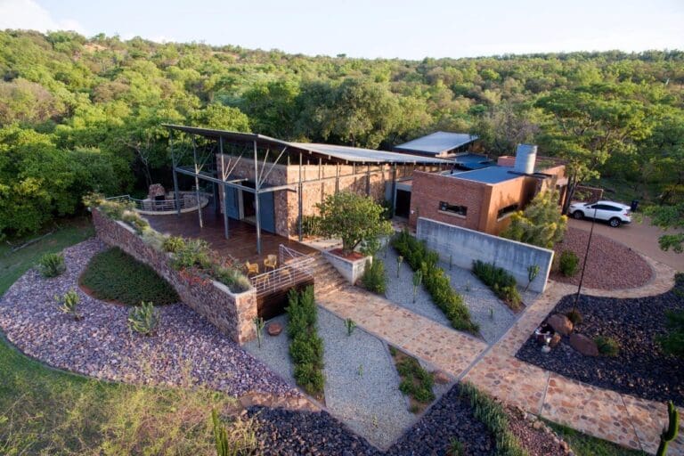 view of the lodge from the air