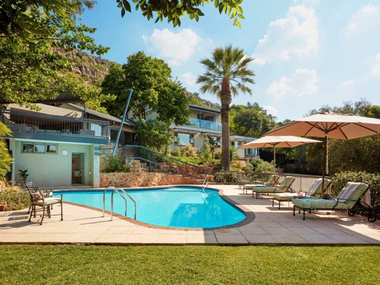 View of the pool area