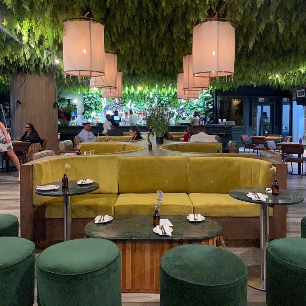 View of The Greenhouse Bar seating area