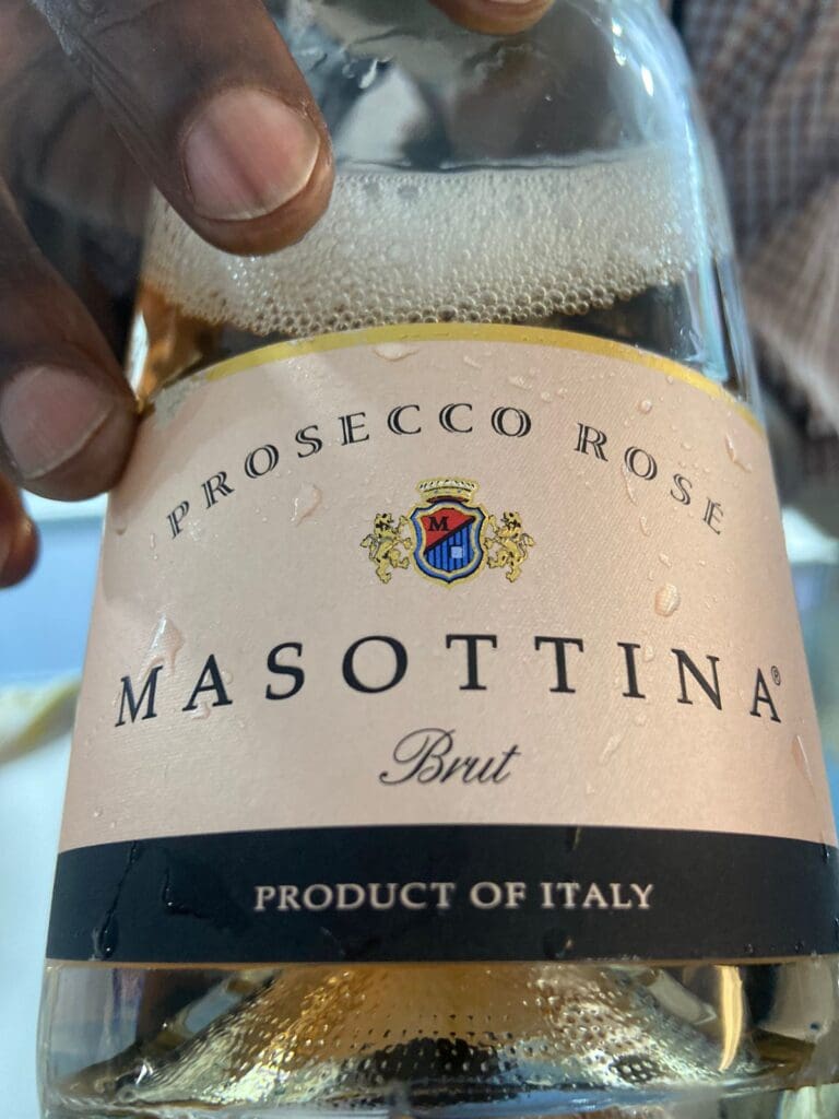 View of bottle of wine from Wines of Italy