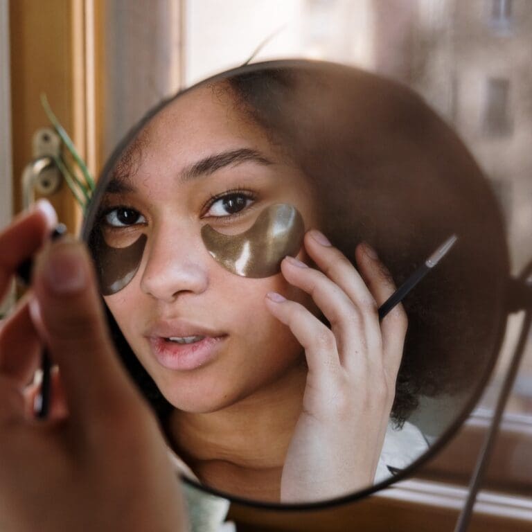 Lady looking in a mirror