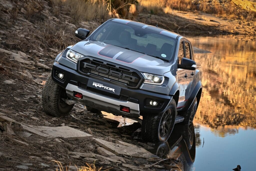 Ford Raptor in the water