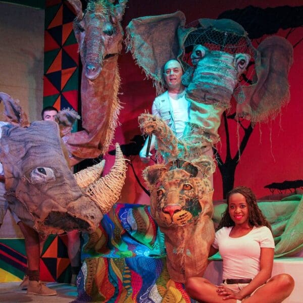 African animals on stage