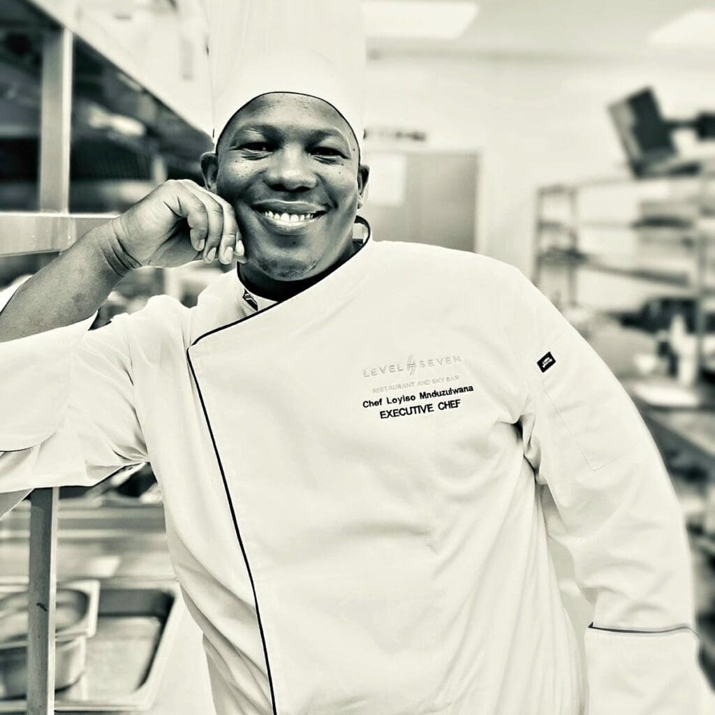 Chef Loyiso at Level Seven Restaurant