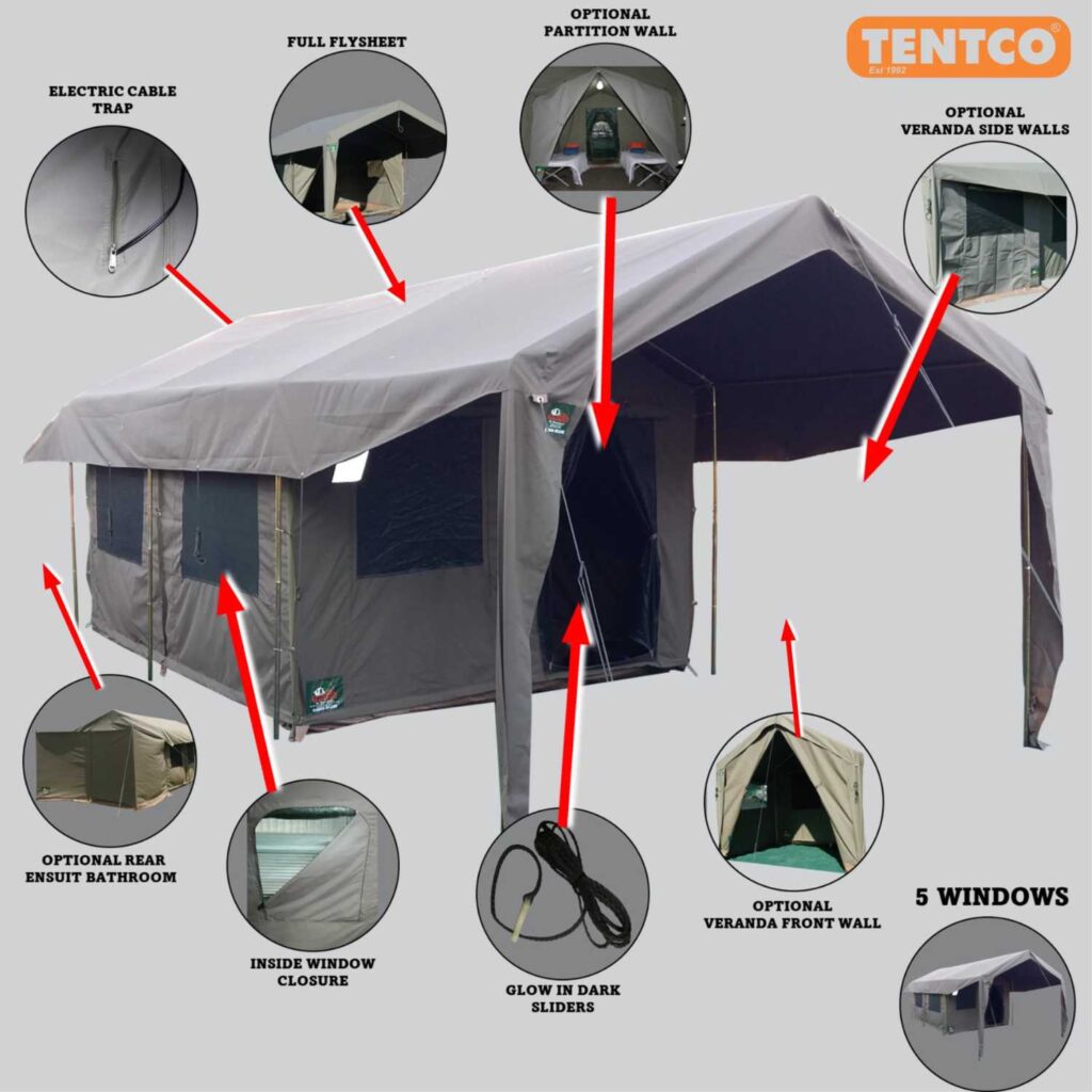 Sahara Deluxe Double Door Tent from Tentco