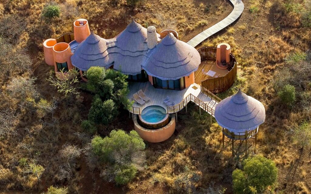 Aerial view of suite at Thanda Safari Lodge