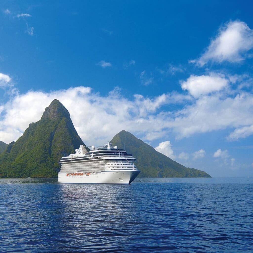 Cruise ship on the open sea