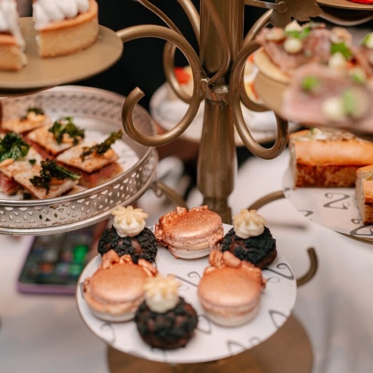 Treats on a table at the new zouix high tea experience