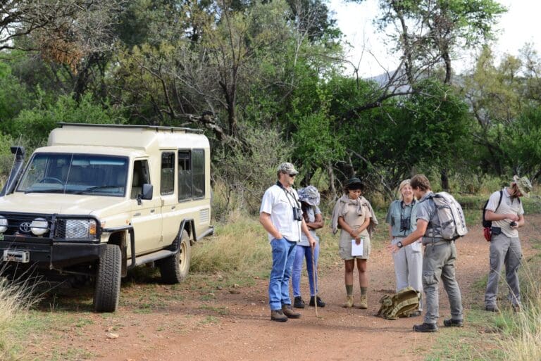 Guided bush walk at Lion & Safari park