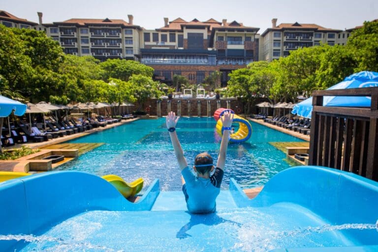 Capital Zimbali slide with kid