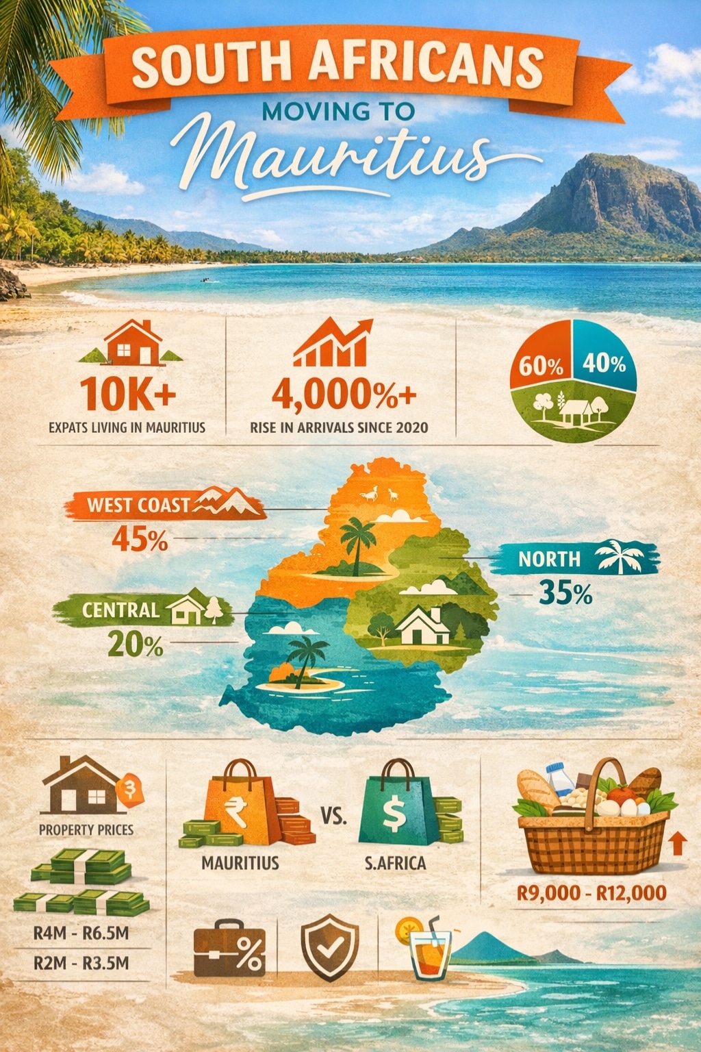 AI Generated Statistics of South African's Moving to Mauritius - www.xpatweb.com