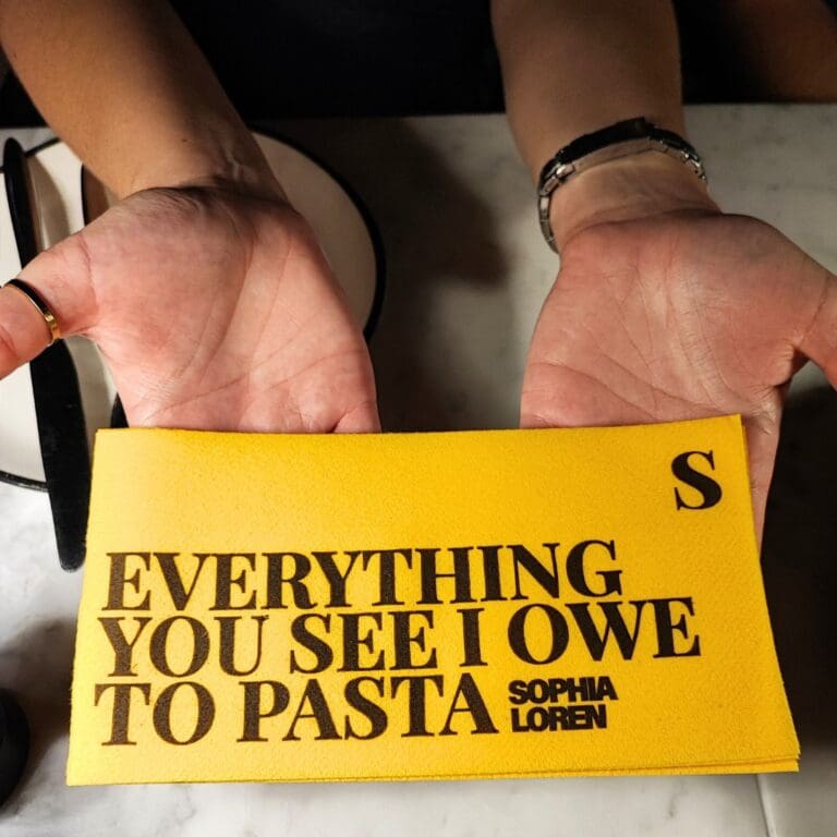 Everything you see I owe to pasta Pasta Scala Bar