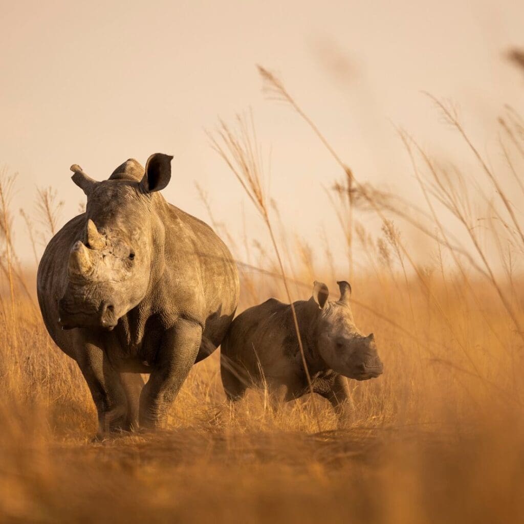 White Rhino Cow and Calf To Be Released Over Next 10 years © Brent Stirton and African Parks