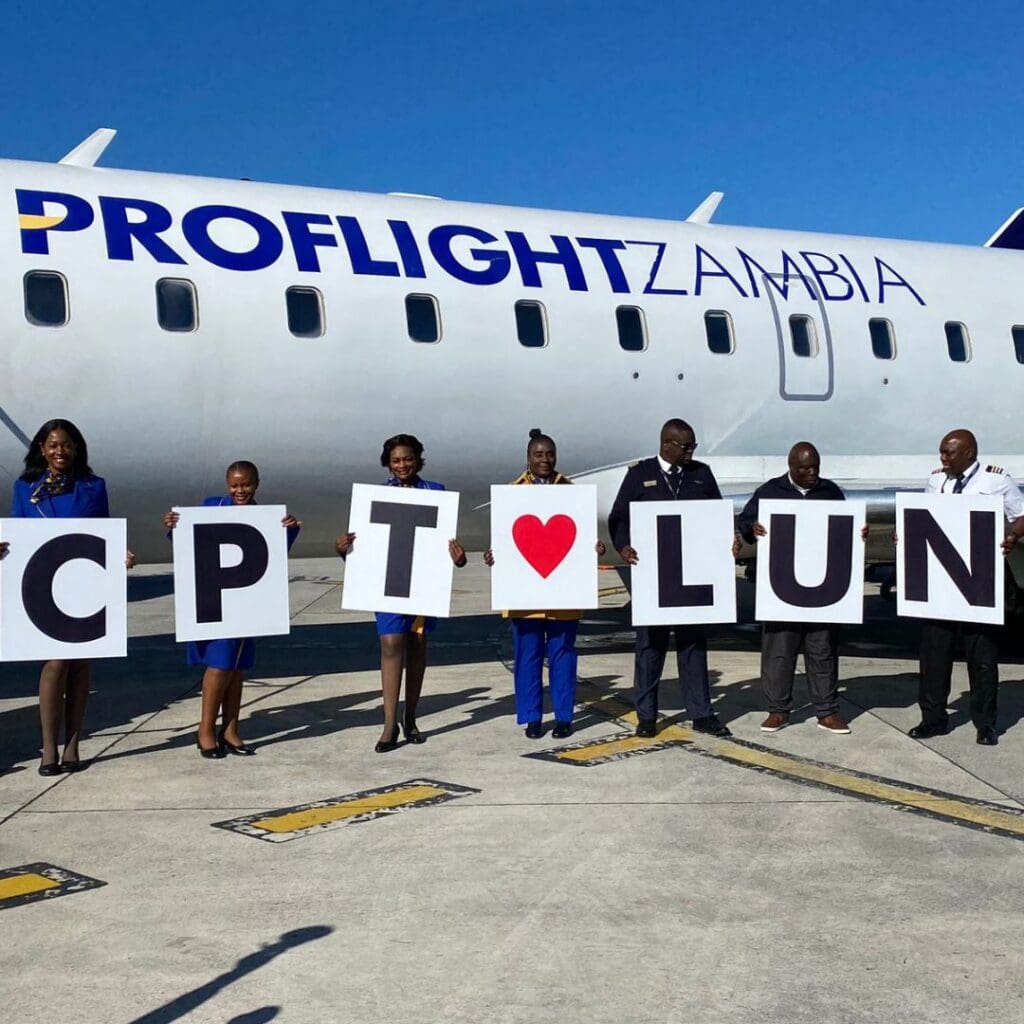 Proflight direct flights Cape Town Lusaka