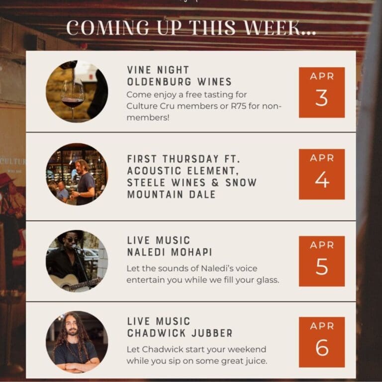 This Week At Culture Wine Bar