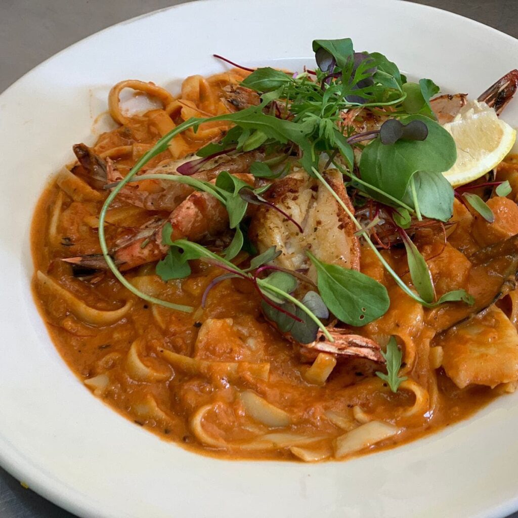 Seafood pasta at Gioia