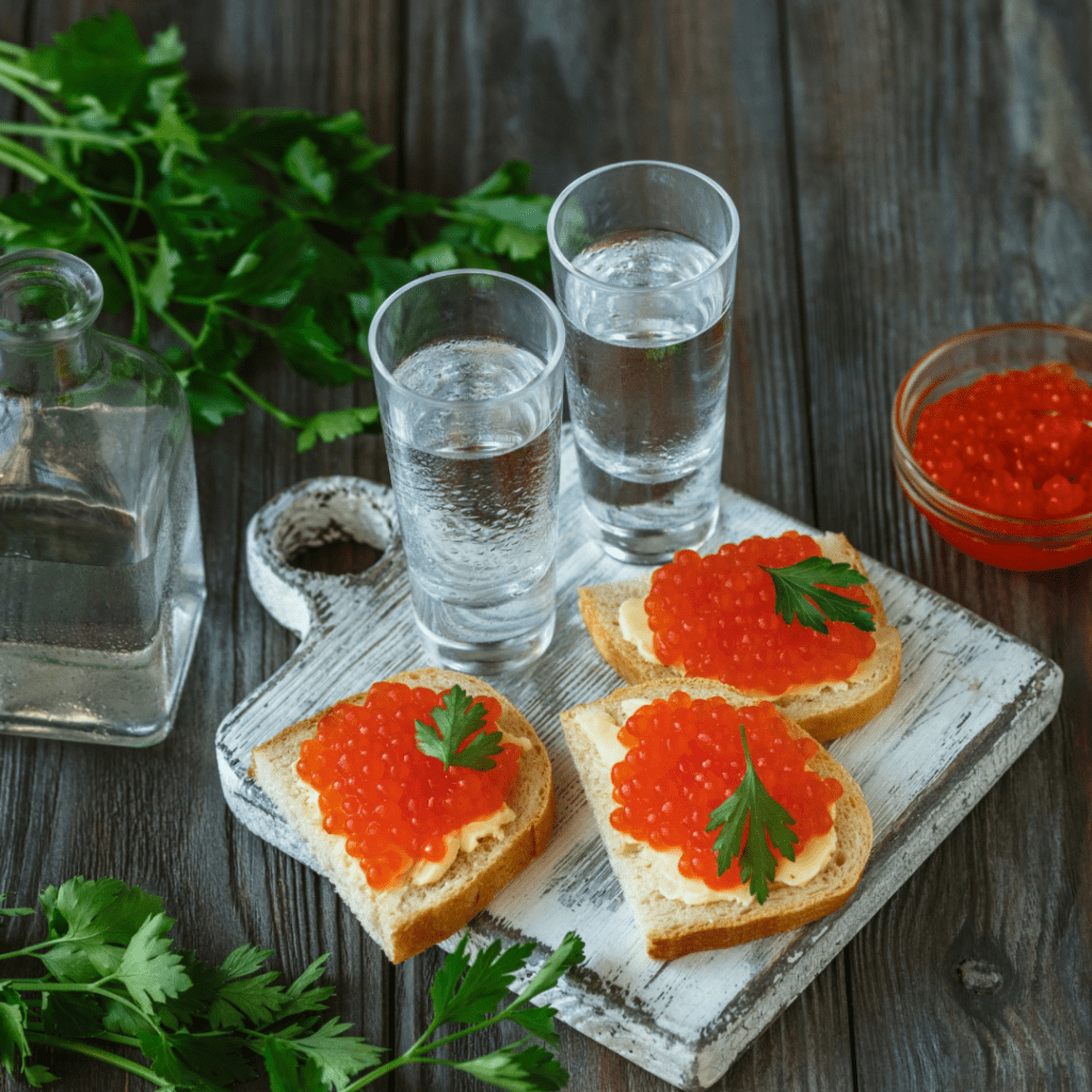 Traditional ways to serve vodka