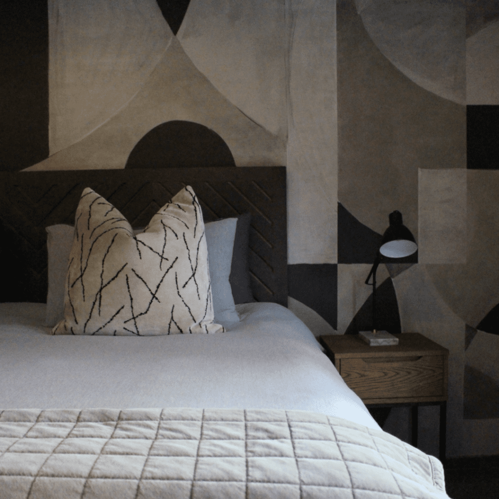 Master bedroom at Riverhorse Lodge