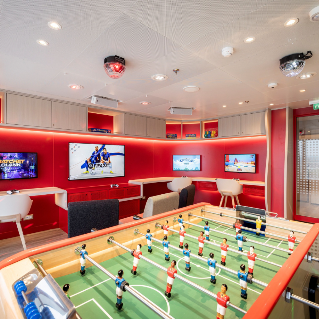 Game room on Cunard’s Queen Anne