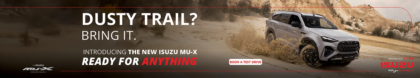ISUZU MU-X Banner May 2025
