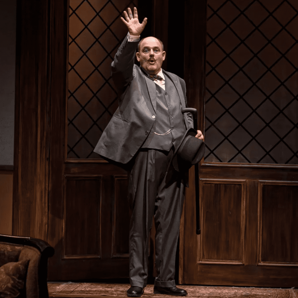 Alan Committie as Hercule Poirot in Agatha Christie’s Black Coffee