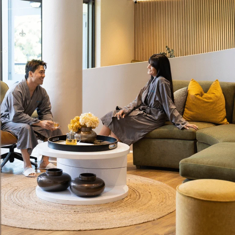 Couple relaxing at Camelot Spa Melrose Arch