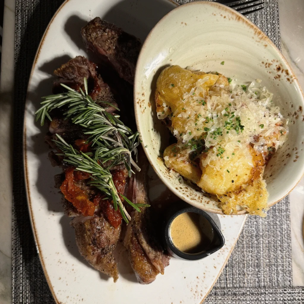 800g Tomahawk at Four Seasons Hotel Flames Restaurant