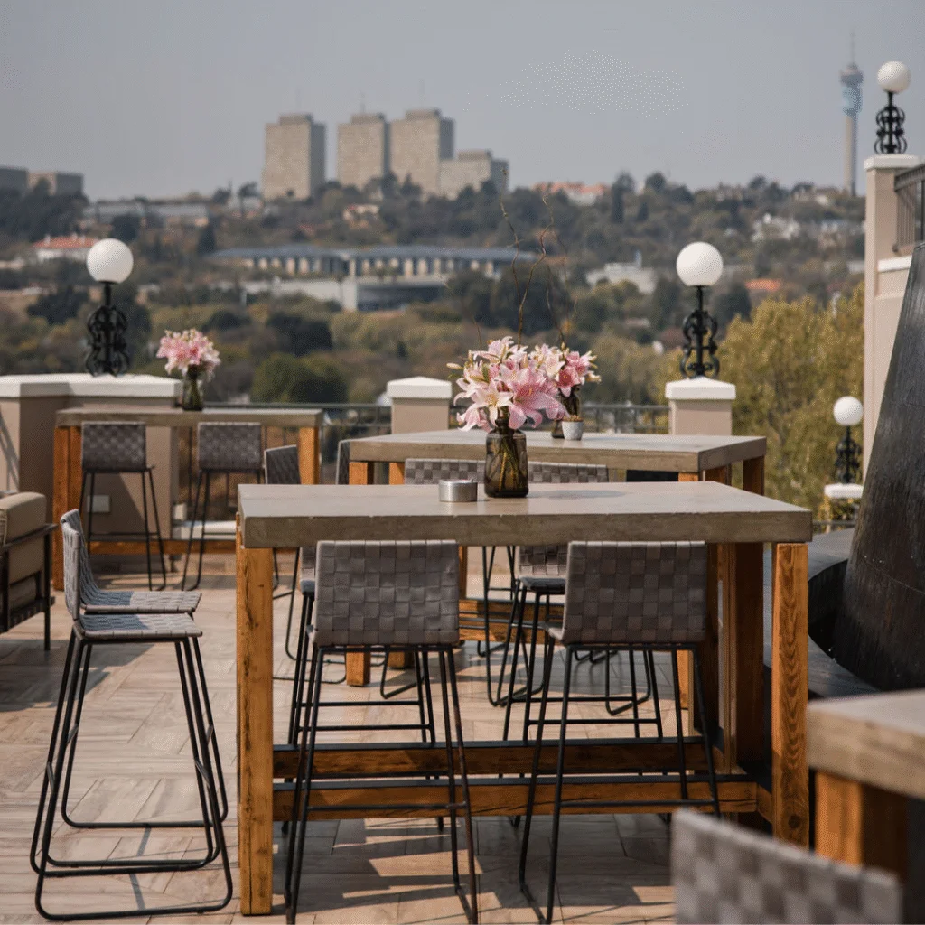Four Seasons Johannesburg overlooking the city