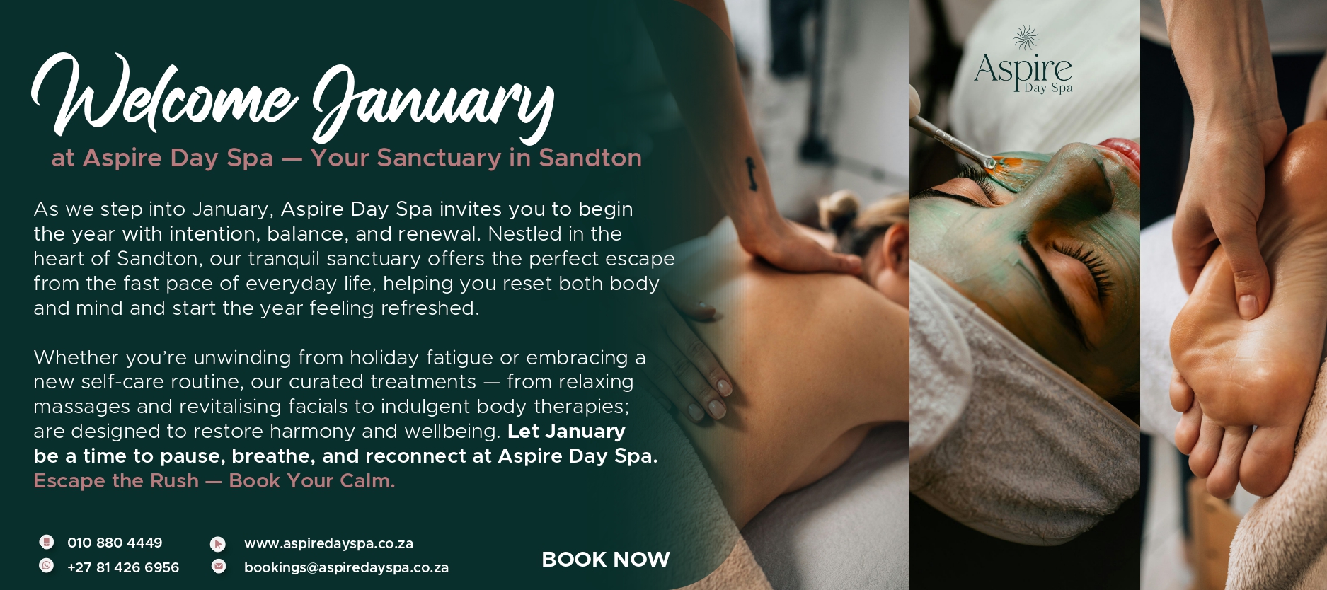 Aspire Day Spa Banner January 2026