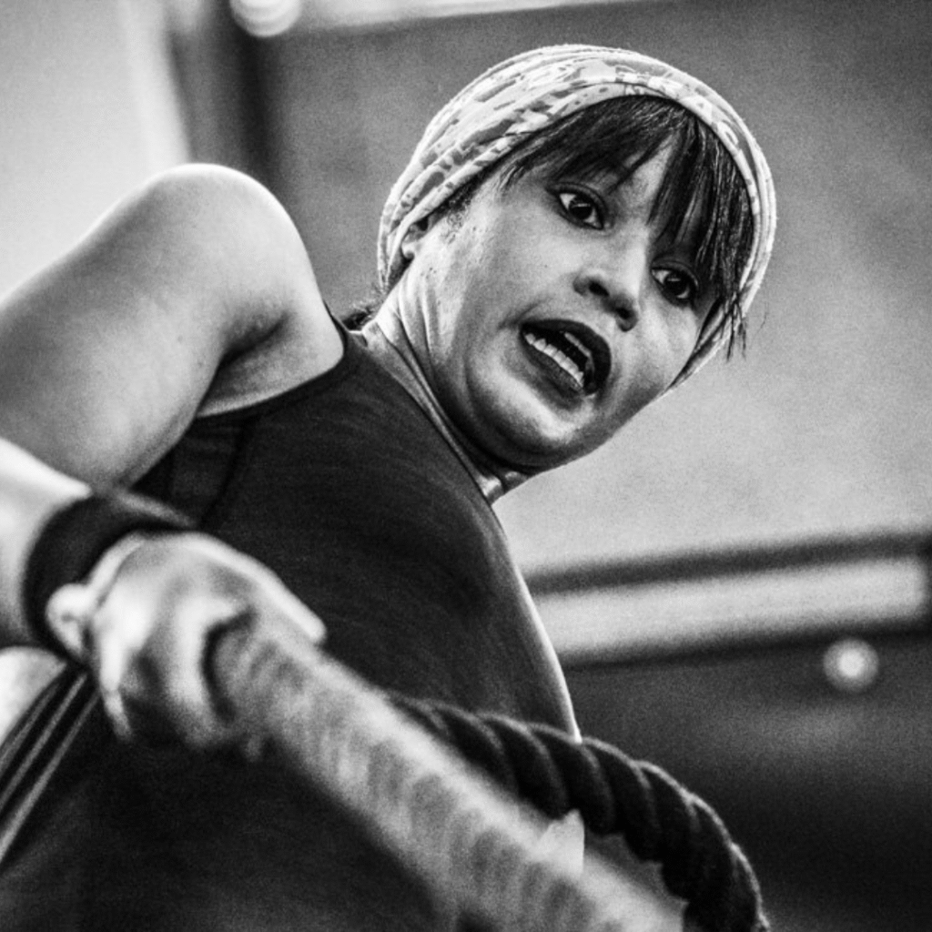 Woman competing in Hyrox SA