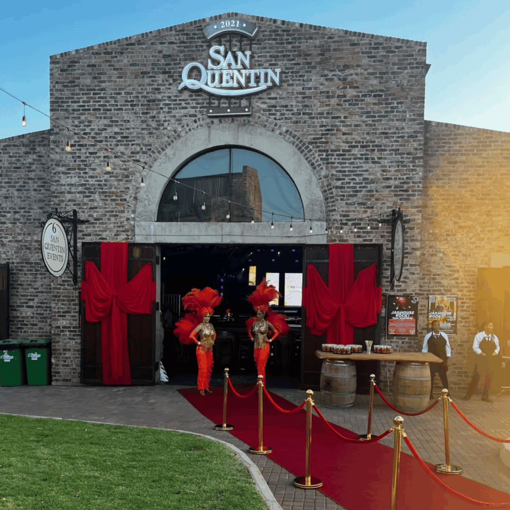 red carpet and large venue space at San Quentin Events