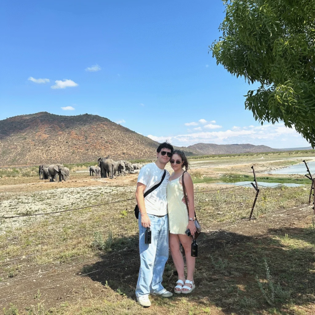 Tau Game Lodge Watering Hole with Elephants