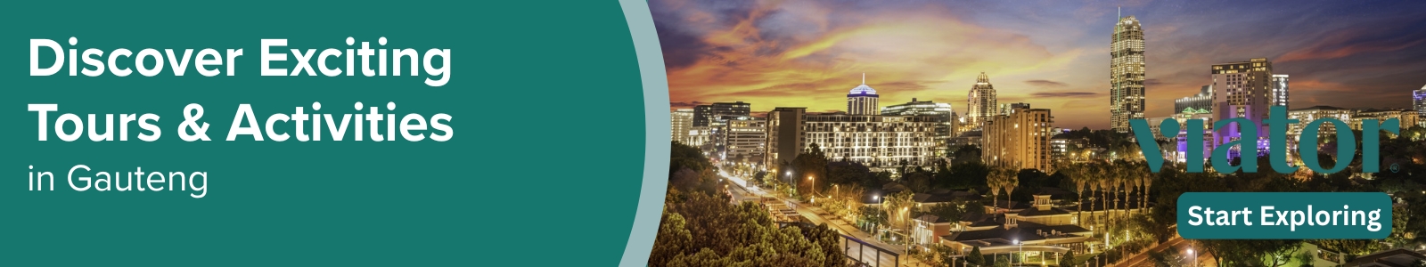 Viator Banner Gauteng Tours and Activities