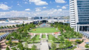 Waterfall Park at Mall of Africa Aerial View
