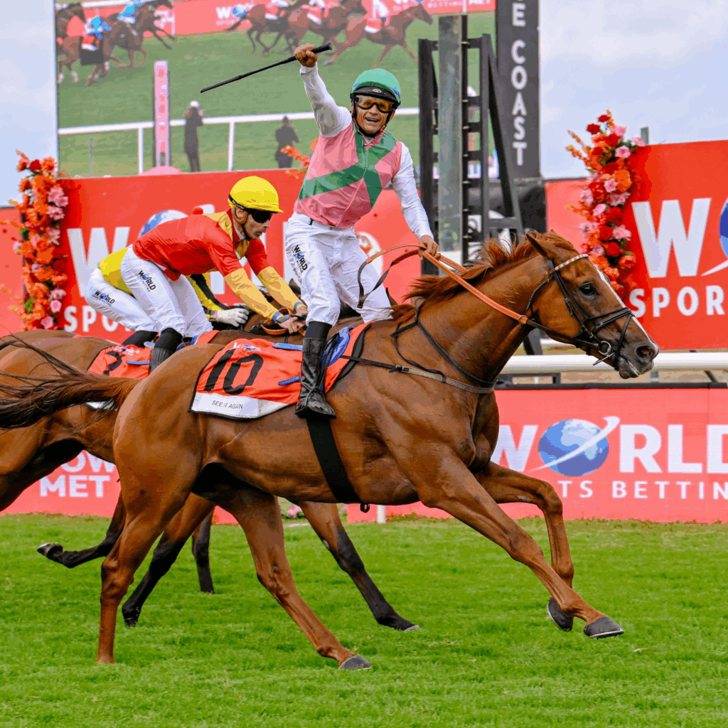 Winner of the World Sports Betting Cape Town Met title race See You Again and Andrew Fortune