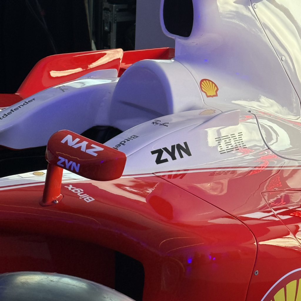 Scuderia Ferrari Formula 1 Car 2026 with ZYN branding