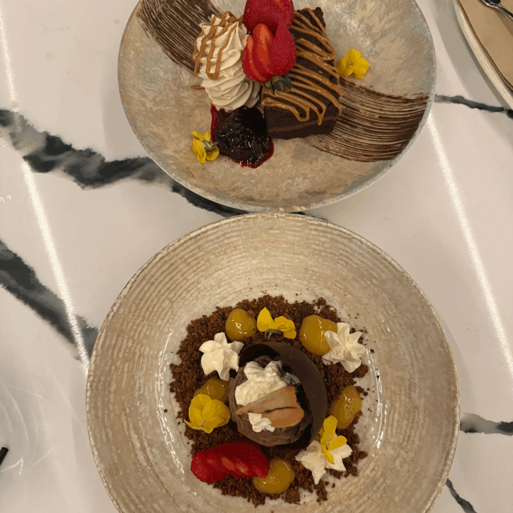 Chocolate Mousse and Chocolate Brownie