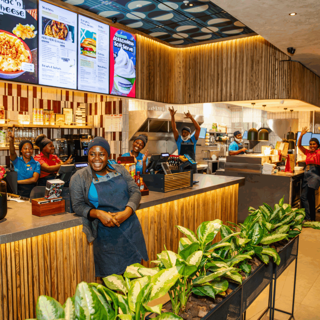 Nandos Flagship Store Inside with waitresses