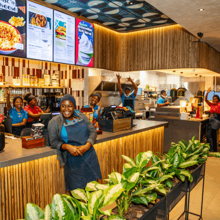 Nandos Flagship Store Inside with waitresses