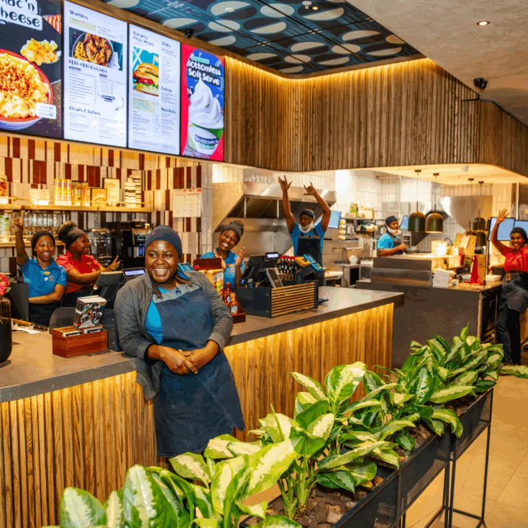 Nandos Flagship Store Inside with waitresses