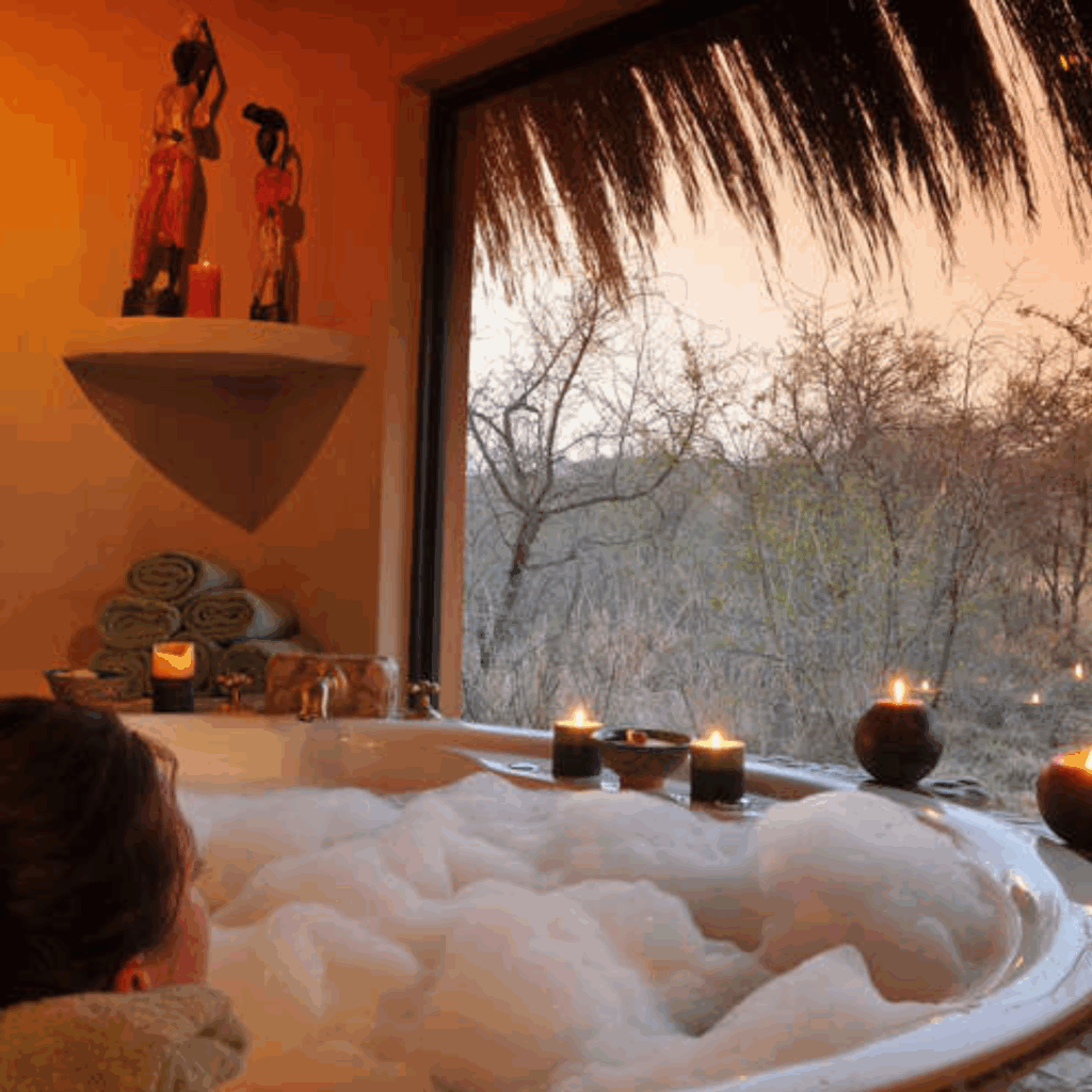 Tau Game Lodge bubble bath
