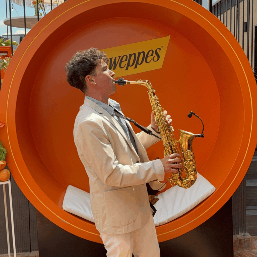 Schweppes Tangerine Launch Party Saxophone