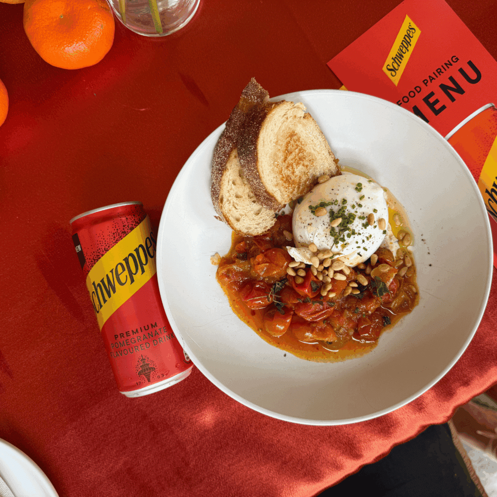 Schweppes Pomegranate and Burata Pairing at Artistry