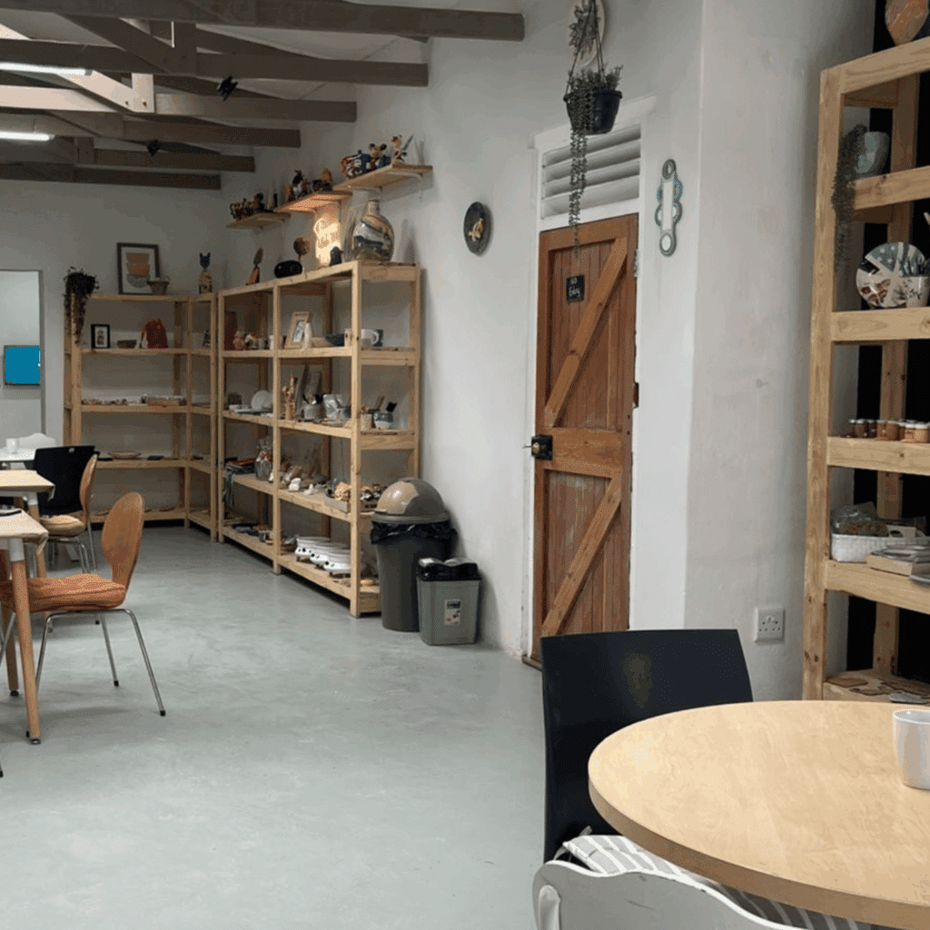 Crafted Clay pottery on the wheel studio