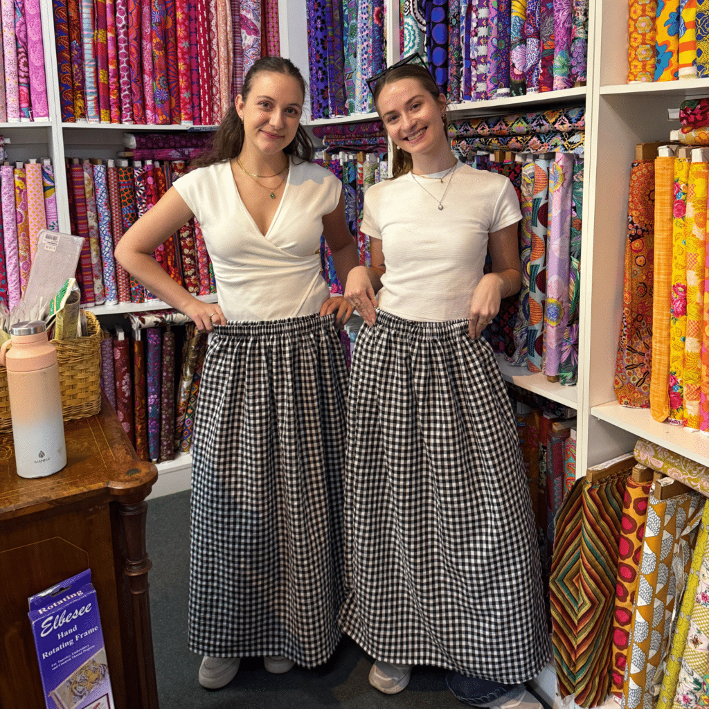 The Sewing Club making a skirt