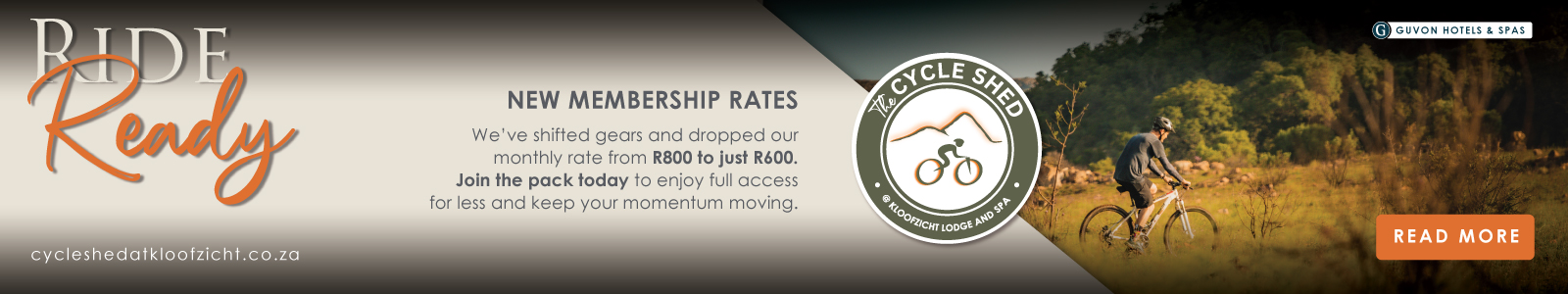 The Cycle Shed at Kloofzicht Banner April 2026