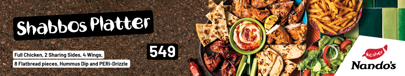 Nando's Kosher Savoy Banner